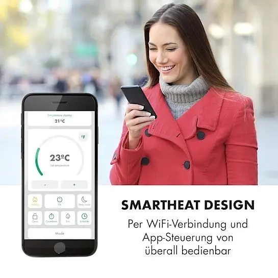 Конвекторный обогреватель Klarstein Bornholm Smart WiFi 2000 Вт белый (10034390) - фото 8