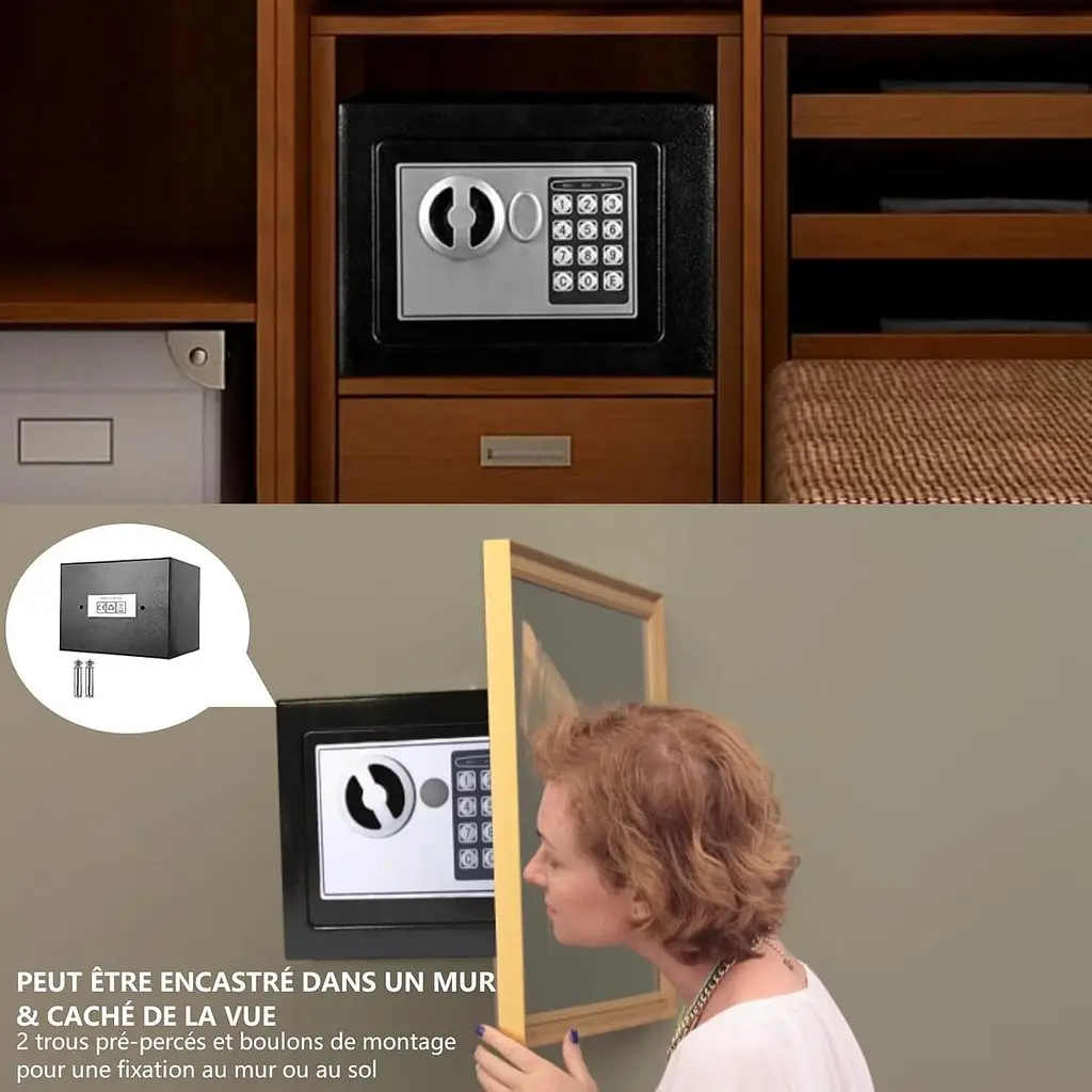 Сталевий сейф Nestling® Safe 4,6 літри з електронним замком та 2 ключами - фото 3