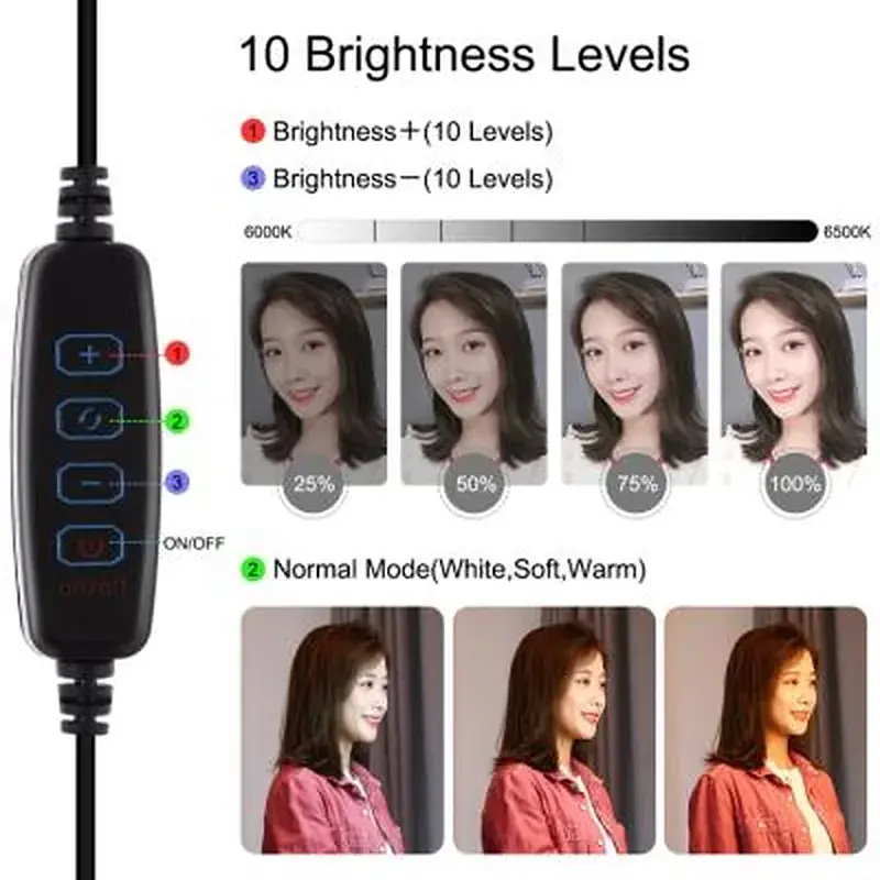 Набір блогера Puluz 4in1 (ring light, mount, phone holder, microphone) (PKT3028) - фото 6