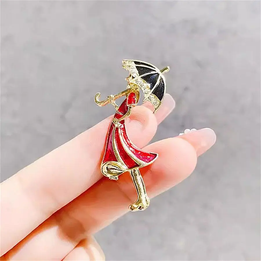 Брошь Леди с зонтом (494693382) - фото 2