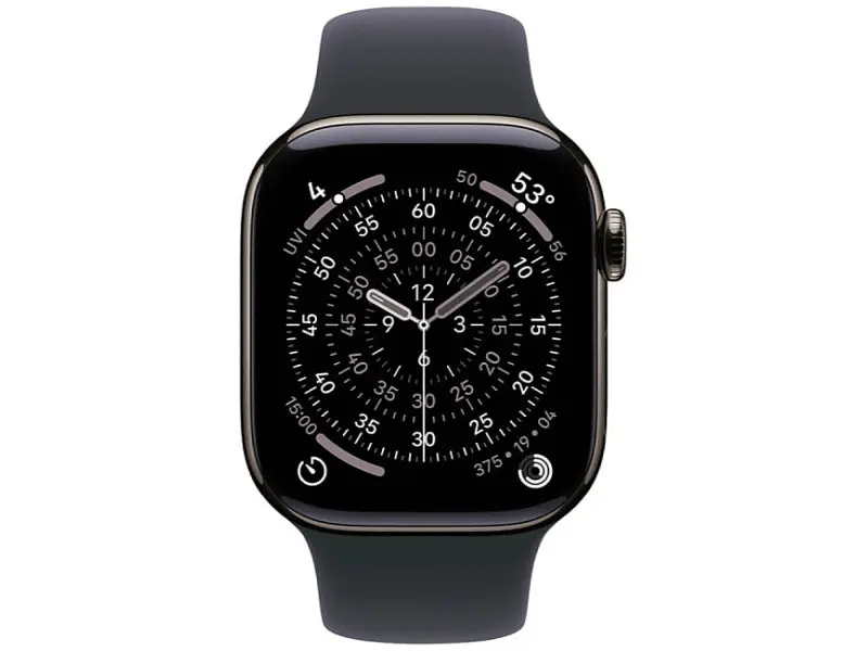 Смарт-годинник Apple Watch Series 11 GPS + Cellular 42mm Slate Titanium Case with Black Sport Band - S/M (MF8R4) - фото 2