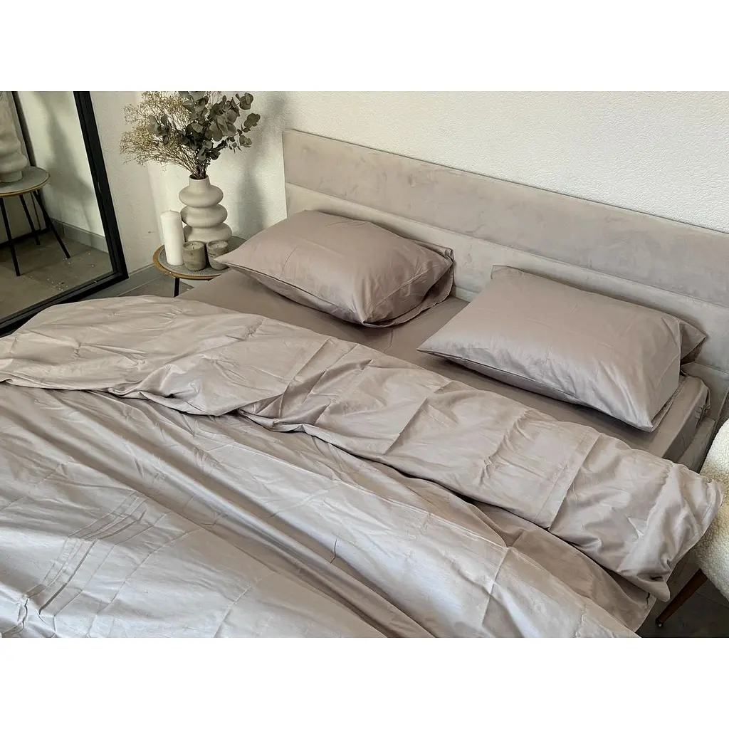 Підковдра Ecotton Chateau Grey сатин 150х215 см сіра (24765) - фото 5