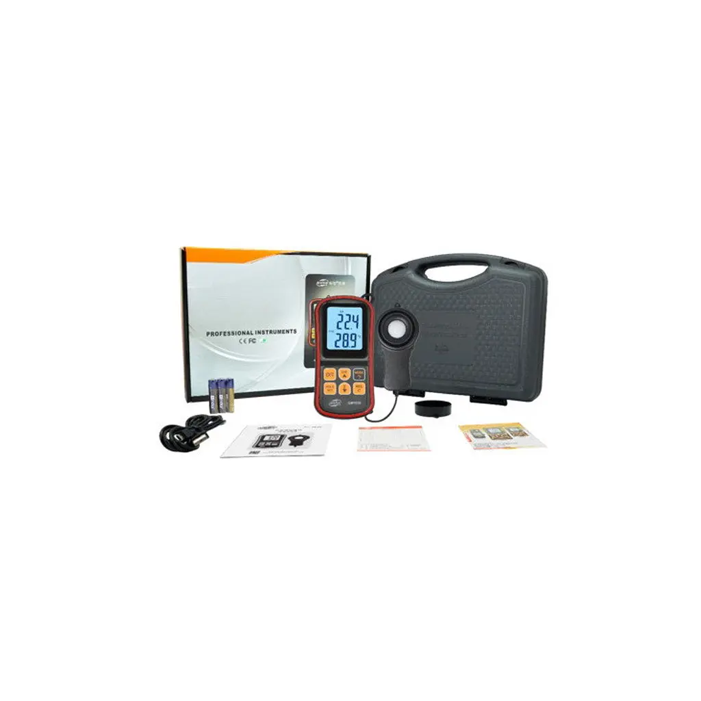 Вимірювач освітленості Benetech цифровий + термометр USB (GM1030C) - фото 2