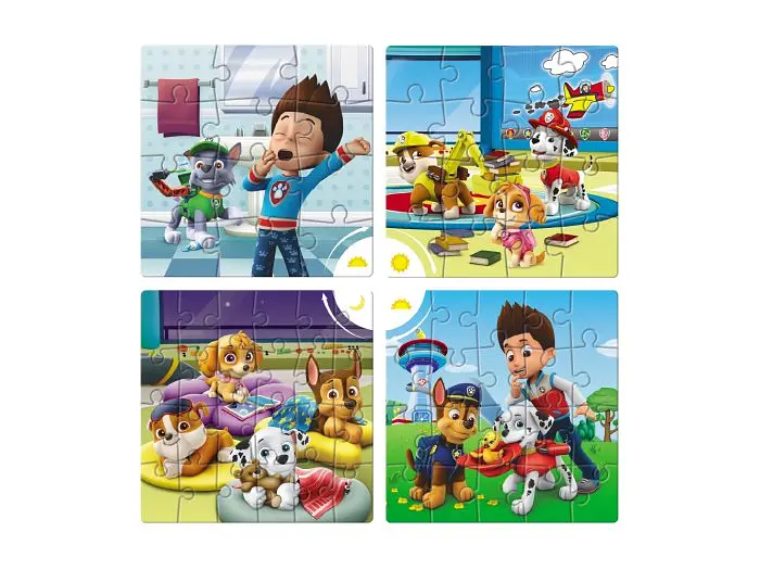 Пазли 4 в 1 Розпорядок дня Paw Patrol, DoDo, 12-16-20-24 ел. - фото 2