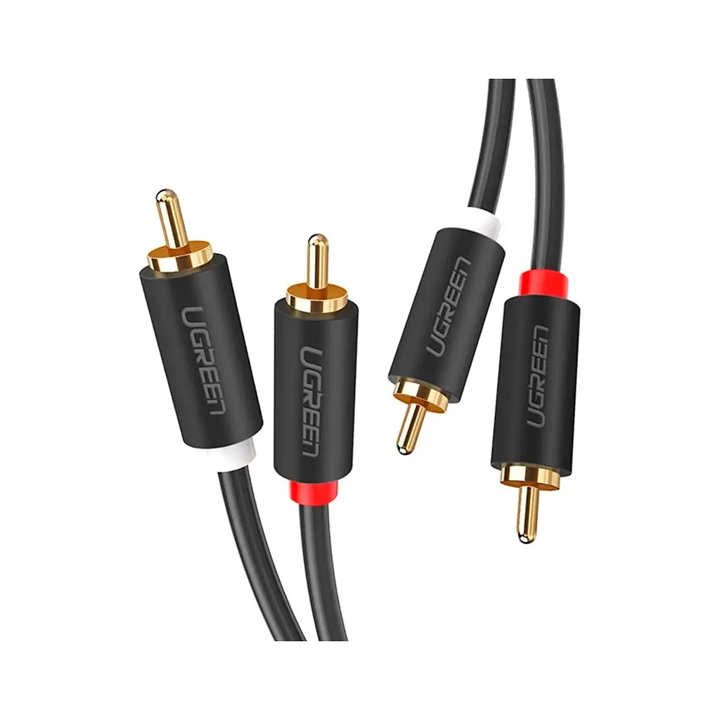 Кабель мультимедійний 2xRCA M to 2xRCA M 3.0m AV104 black Ugreen (10519) - фото 3