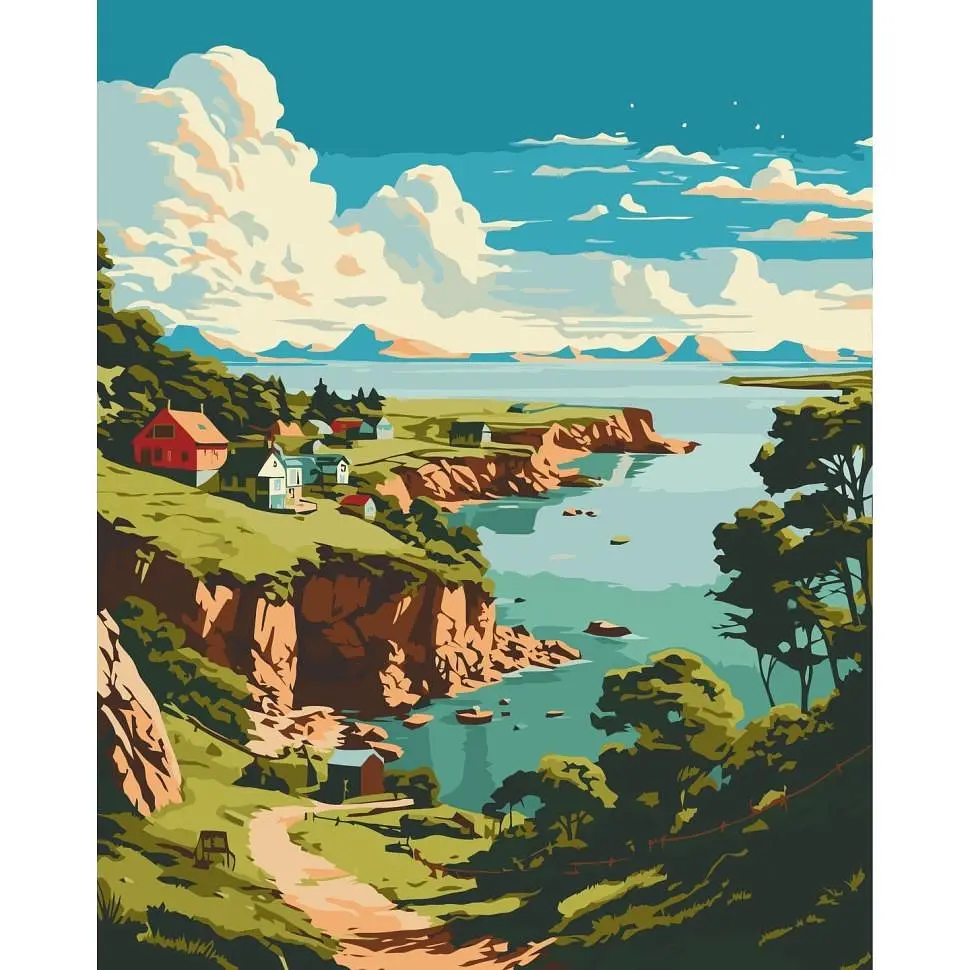 Картина за номерами ART CRAFT Мальовнича затока 40x50 см Різнокольоровий (PM-194-K-1646)