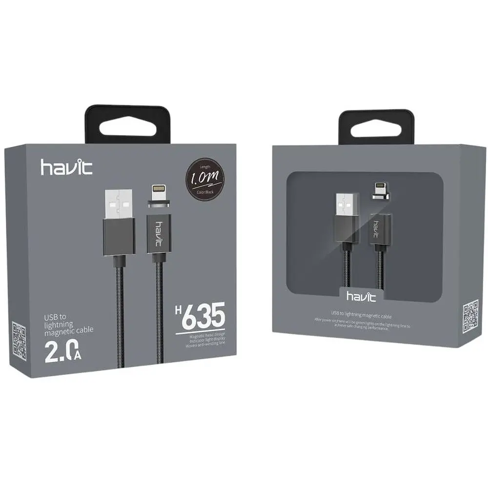 Кабель магнітний Havit HV-H635 Lightning 1 м (HV-H635 magnetic) - фото 5