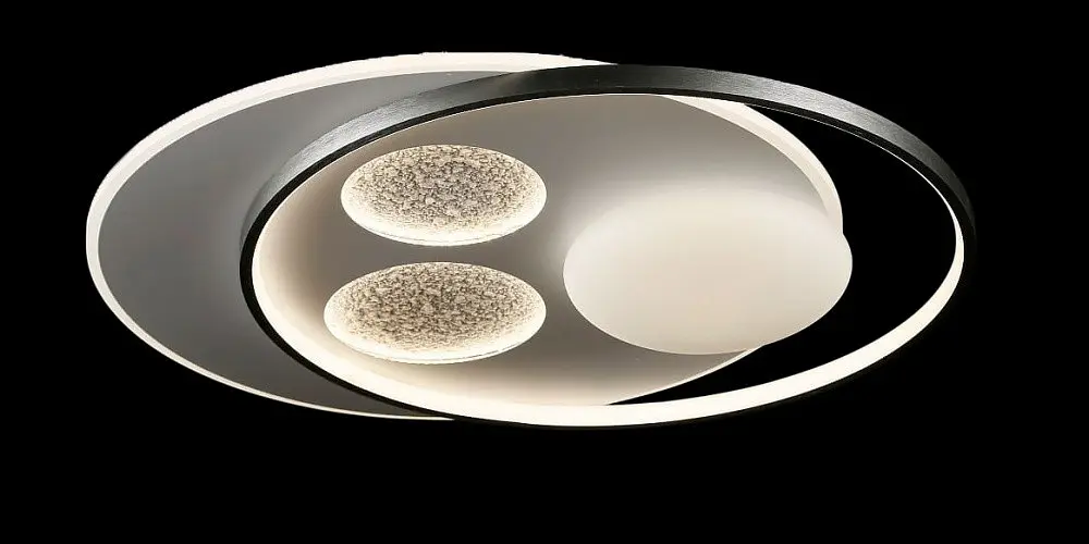 Люстра стельова LED Splendid Ray L2909/580/2+3, 150W, білий/сірий, з пультом, сучасний стиль - фото 5