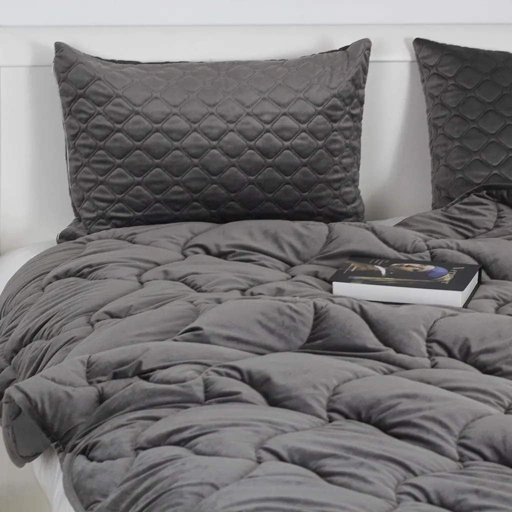 Ковдра ТЕП Velour 150x210 см темно-сіра (1-04870_34535) - фото 5