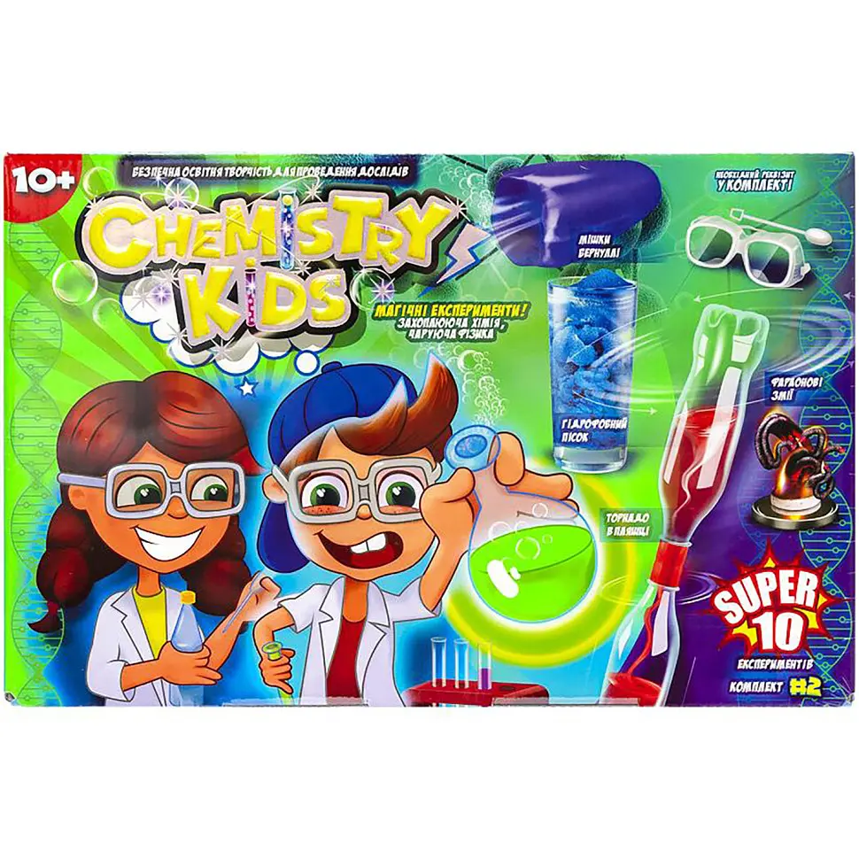 Набір для дослідів Chemistry Kids, російською/українською, Danko Toys - фото 2