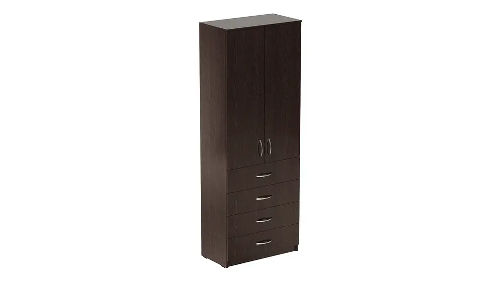 Шкаф Анжело Ferrum-decor на 3 полки с 2 дверями и 4 ящика 1900x700x380 ДСП Венге Магия 16 мм (FRD-105027) - фото 3