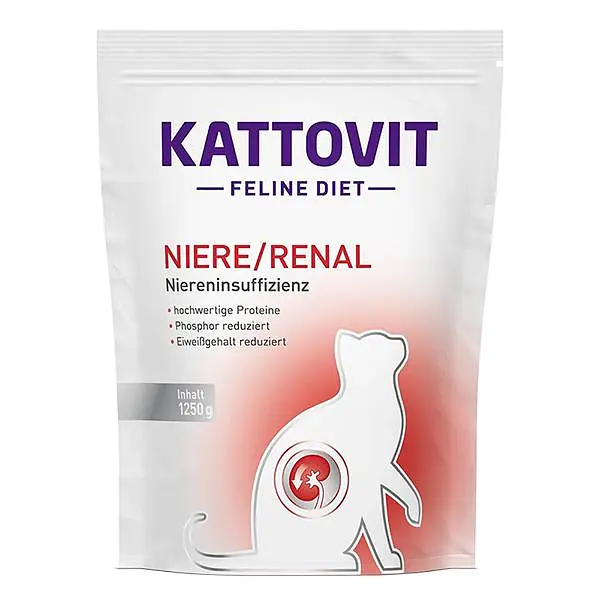 Дієтичний сухий корм Kattovit Veterinary Niere Renal Каттовіт Ренал для котів із захворюваннями нирок 1.25 кг