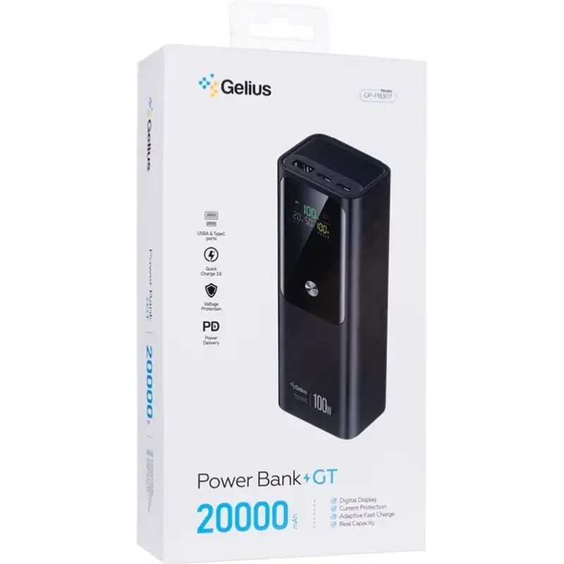 Повербанк Gelius GT GP-PB307 20000mAh QC+PD 100W Black - фото 7