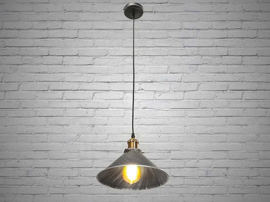 Подвесной светильник Diasha 6855-260-BK-SV Loft, E27, 40W, Черный металл, современный стиль, регулируемая высота, IP20 - фото 3