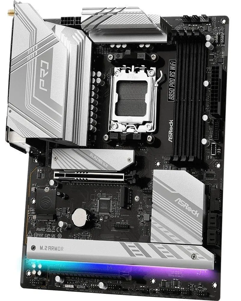 Материнська плата AsRock B850 PRO RS WIFI (B850 PRO RS WIFI) (Socket AM5, AMD B850, ATX) - фото 2