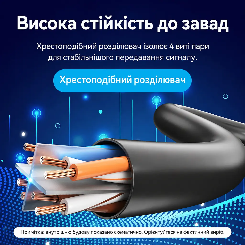 Кутовий патч-корд Ethernet Vention 1 м мережевий кабель RJ45 штекер прямий і RJ45 штекер із вигином угору 90° Cat.6 UTP до 1000 Мбіт/с позолочені контакти жили 26 AWG чорний (IBVBF) - фото 10