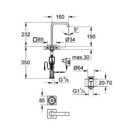 Змішувач для раковини Grohe Allure 36342000, Хром - фото 2