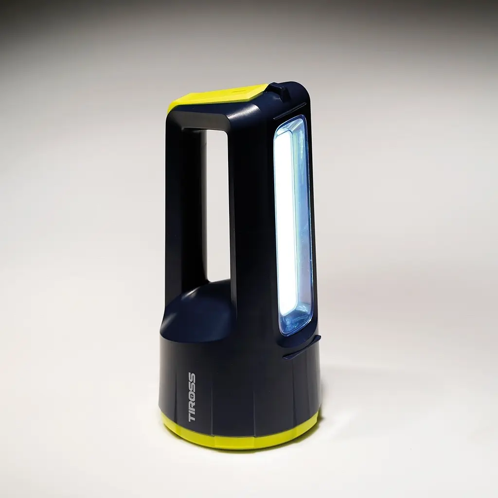 Фонарь аккумуляторный Tiross TS1858 с ручкой дальность 200 м, USB зарядка 1 шт. черный (TS1858) - фото 2