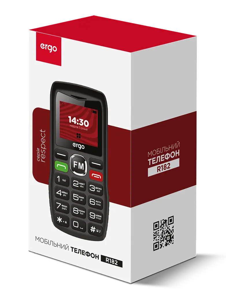 Мобильный телефон R182 Dual Sim Black Ergo teh0026456 - фото 4