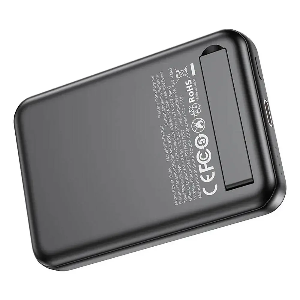 Універсальна мобільна батарея XO PR264 10000mAh Black (PR264.black) - фото 3