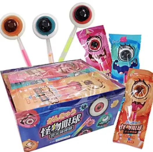 Цукерка-льодяник SSNS Halloween Glow Bone Eye Lollipop Candy зі світловим ефектом 10г - фото 5