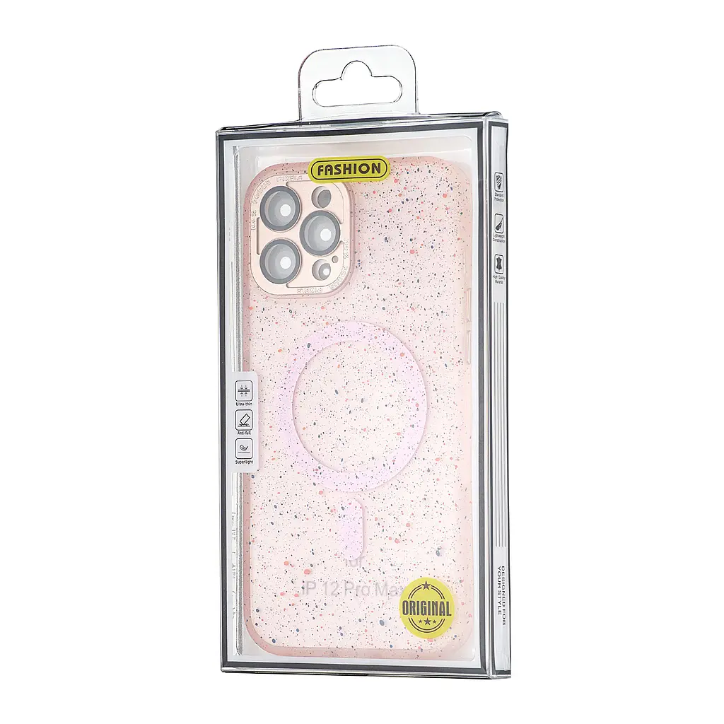 Чохол Splatter with MagSafe Protected Camera iPhone 12 Pro Max Pink - фото 2