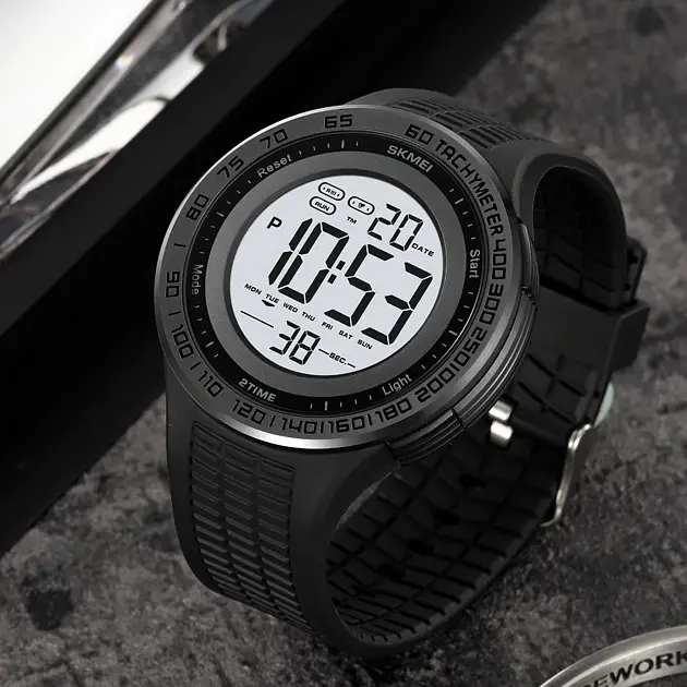 Наручний годинник чоловічий 2155BKWT Black-White Skmei acs0030228 - фото 5