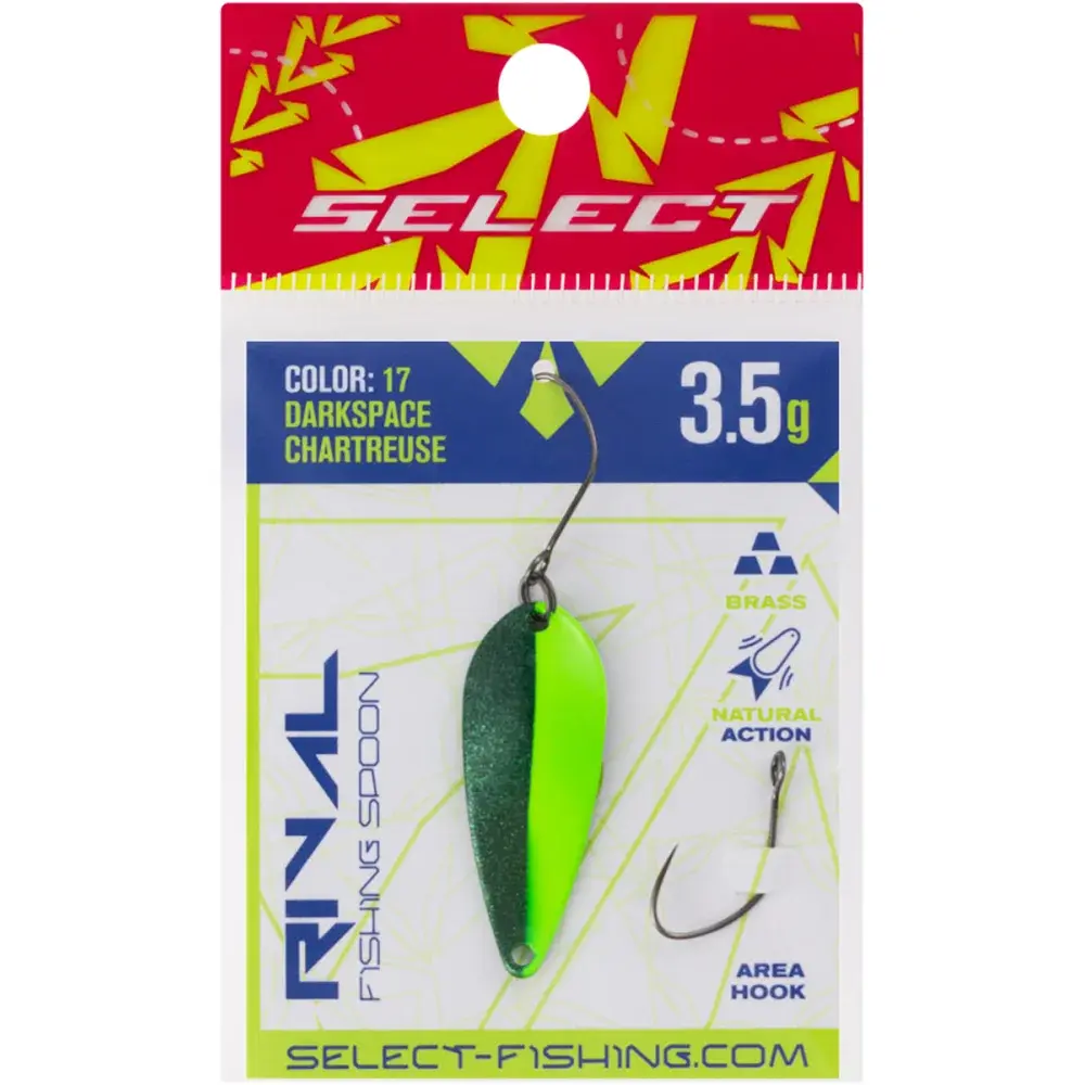 Блесна Select Rival 3.5g 34mm #17 DarkSpace Chartreuse - фото 2