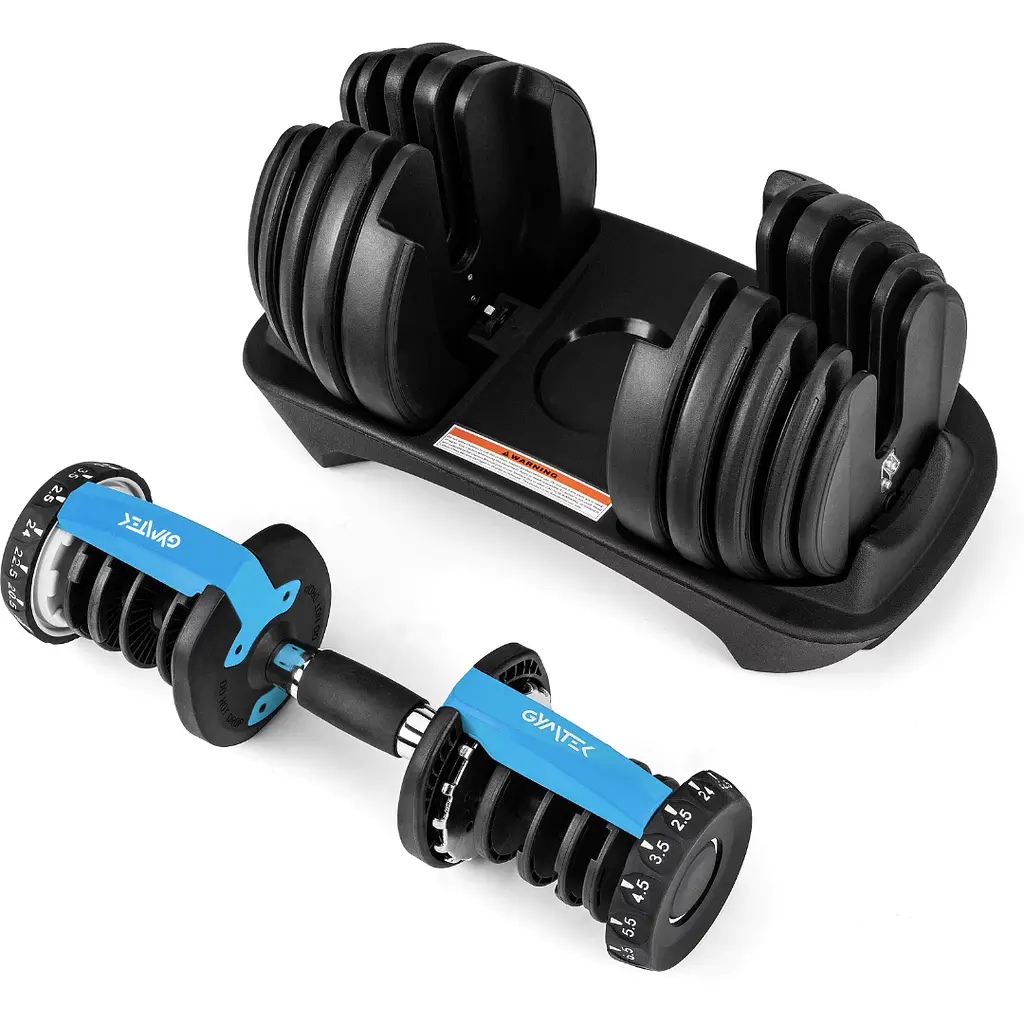 Гантель розбірна регульована Gymtek 2,5-24кг синій - фото 8