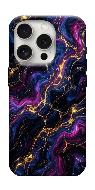 TPU чохол Demsky Purple space marble для Apple iPhone 16 Pro (6.3")