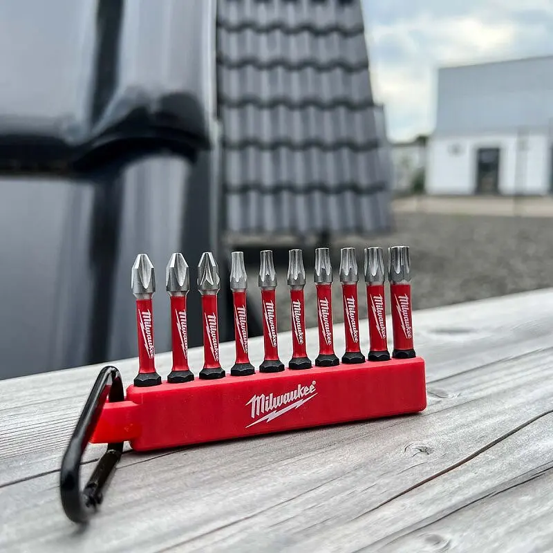 Набір біт ShW MILWAUKEE, 50мм в тримачі з карабіном, (2xPH2/PZ2/ TX15/2xTX20/ 2xTX25/TX30/ TX4) (10 шт) - фото 2