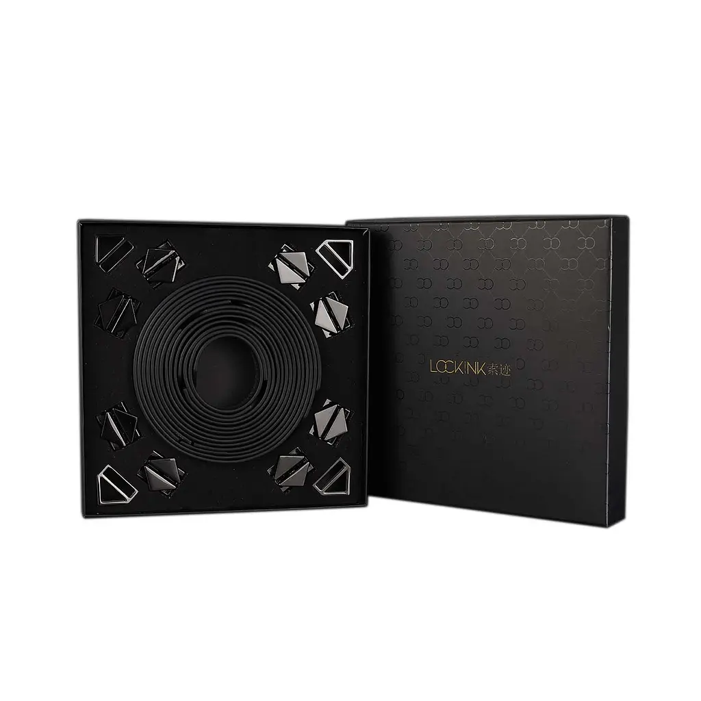Набір для бондажу LOCKINK 8-Bondage-Straps Restraint Set, чорний 8 ременів з натуральної шкіри - фото 6