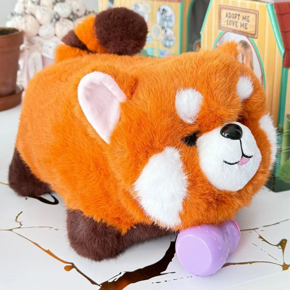 Інтерактивна м’яка іграшка Песик Fluff Pets Червона Панда що муркоче, їсть з пляшечки, засинає та рухає очима Рудий - фото 2