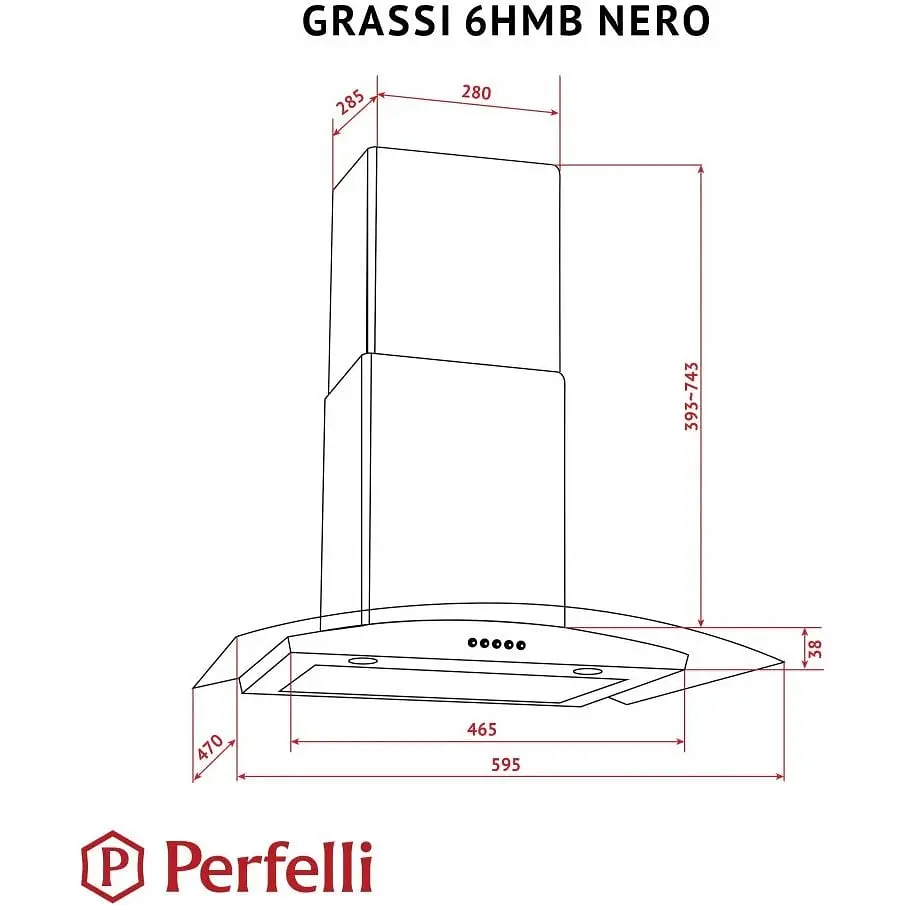 Вытяжка Perfelli Grassi 6HMB Nero - фото 10