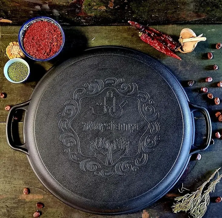 Жаровня гриль Наша мастерская чугунная литая 40х4 см (400-40Gr) - фото 3