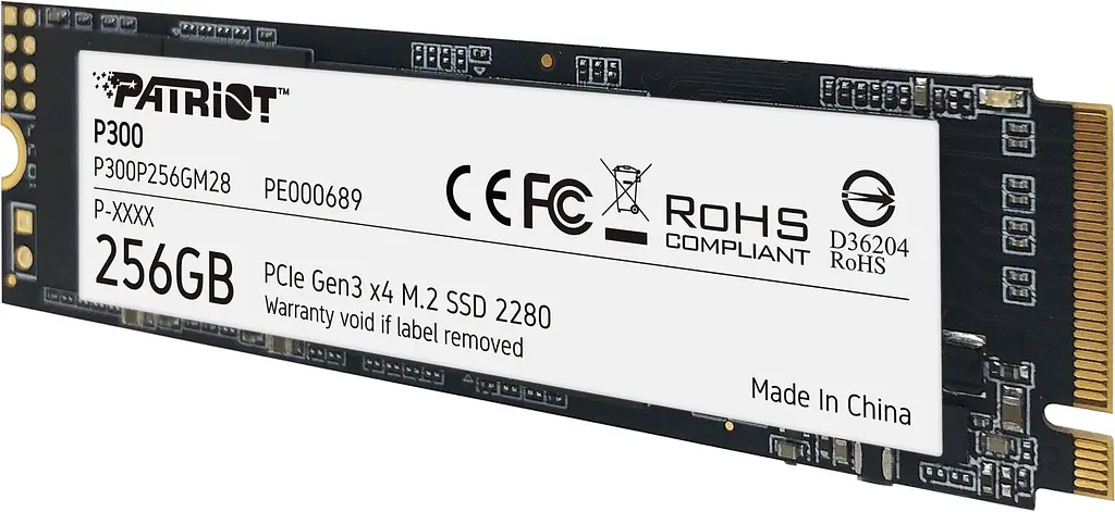 Накопичувач SSD Patriot P300 M.2 2280 PCIe NVMe 3.0 x4 3D TLC 256GB (P300P256GM28) - фото 3