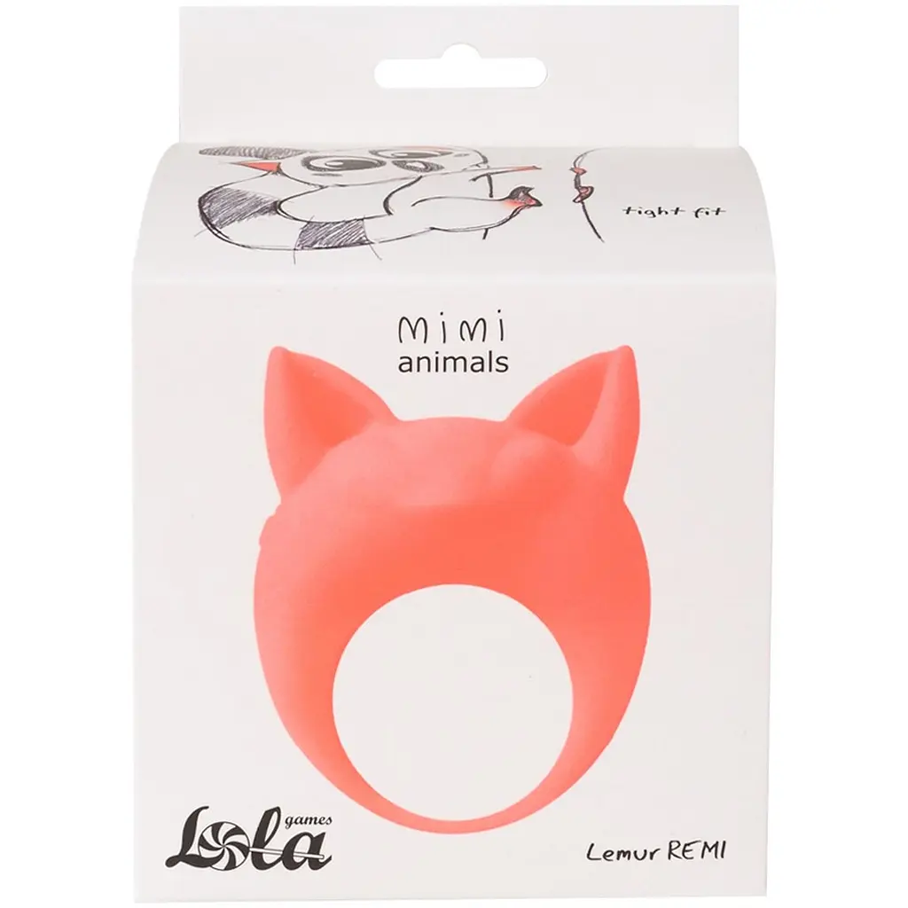 Віброкільце Lola Games MiMi Animals Lemur Remi 7.4 см (помаранчевий) - фото 4