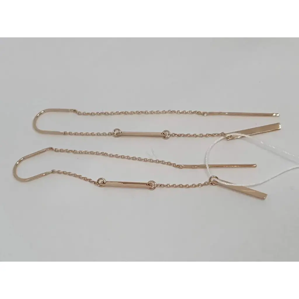 Золоті сережки-протяжки Tango. 580110 - фото 2