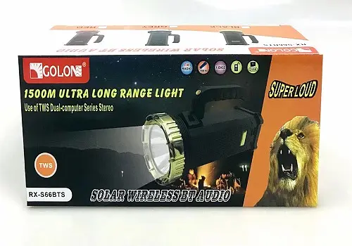 Ліхтар GOLON RX-S66BTS з радіо та сонячною панеллю - фото 4