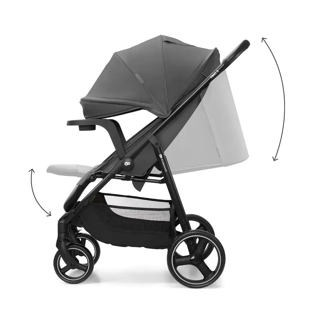 Прогулянкова коляска Kinderkraft Trig 3 Tray Grey (KSTRIG03GRY000T) - фото 2