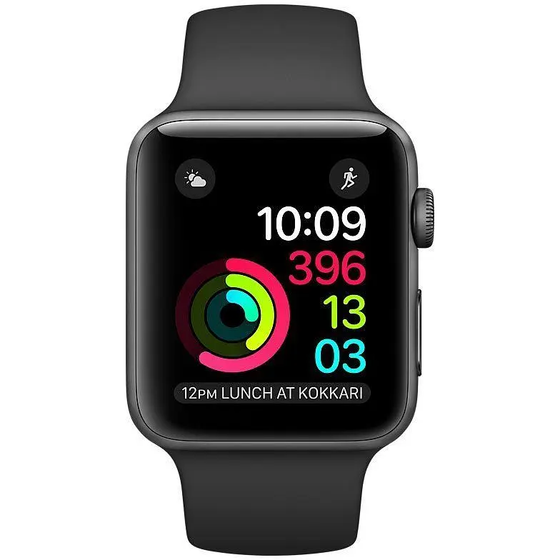 Смарт-годинник Apple Watch Series 3 GPS 38mm Space Gray with Black Sport Band [MTF02] [35253] - фото 2