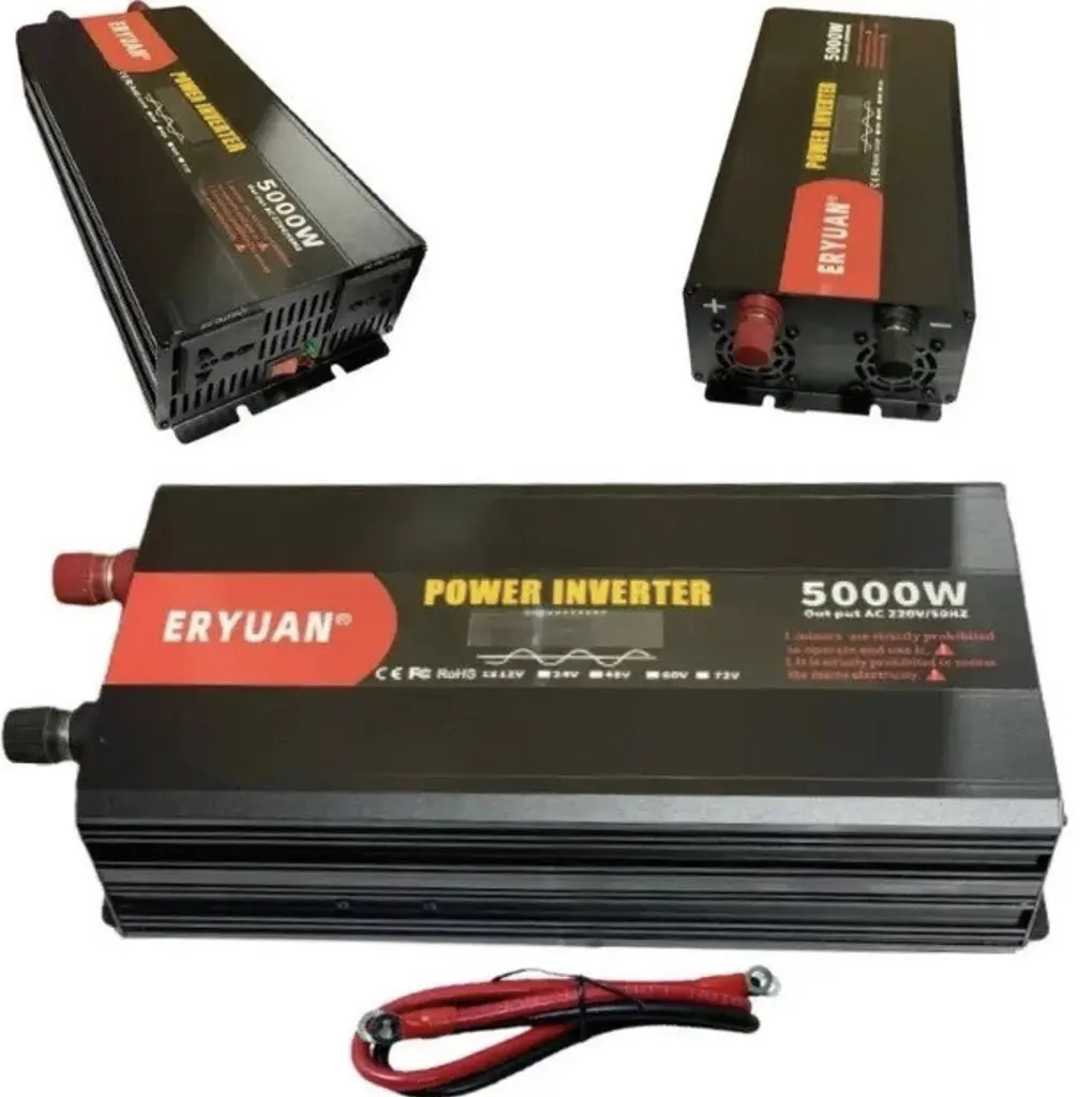 Перетворювач напруги Eryuan 12V → 220V 5000W з LCD і вольтметром ∙ Інвертор 12-220 чистий синус Eryuan 5000 Вт - фото 3