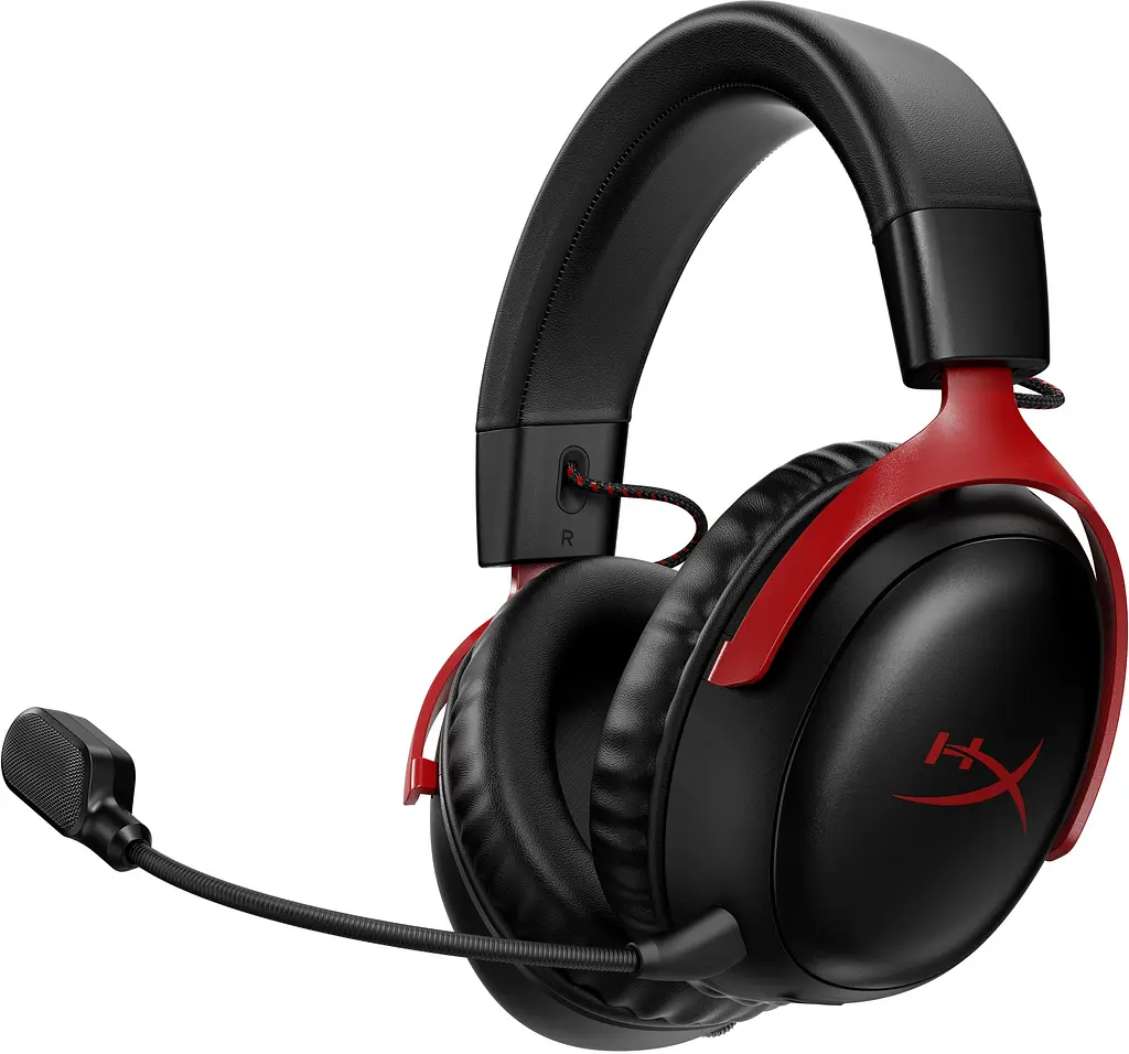 Гарнітура HyperX ігрова Cloud III WL/USB-A/USB-C чорно-червоний (77Z46AA) - фото 2