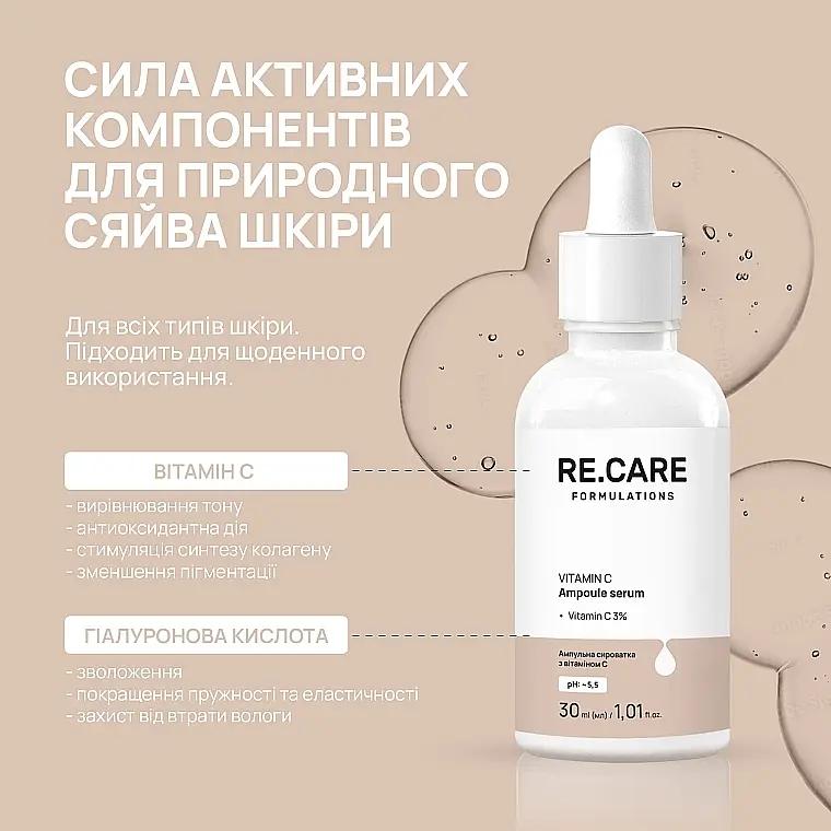 Ампульная сыворотка с витамином С Re.Care Vitamin C Ampoule Serum 30 мл - фото 4