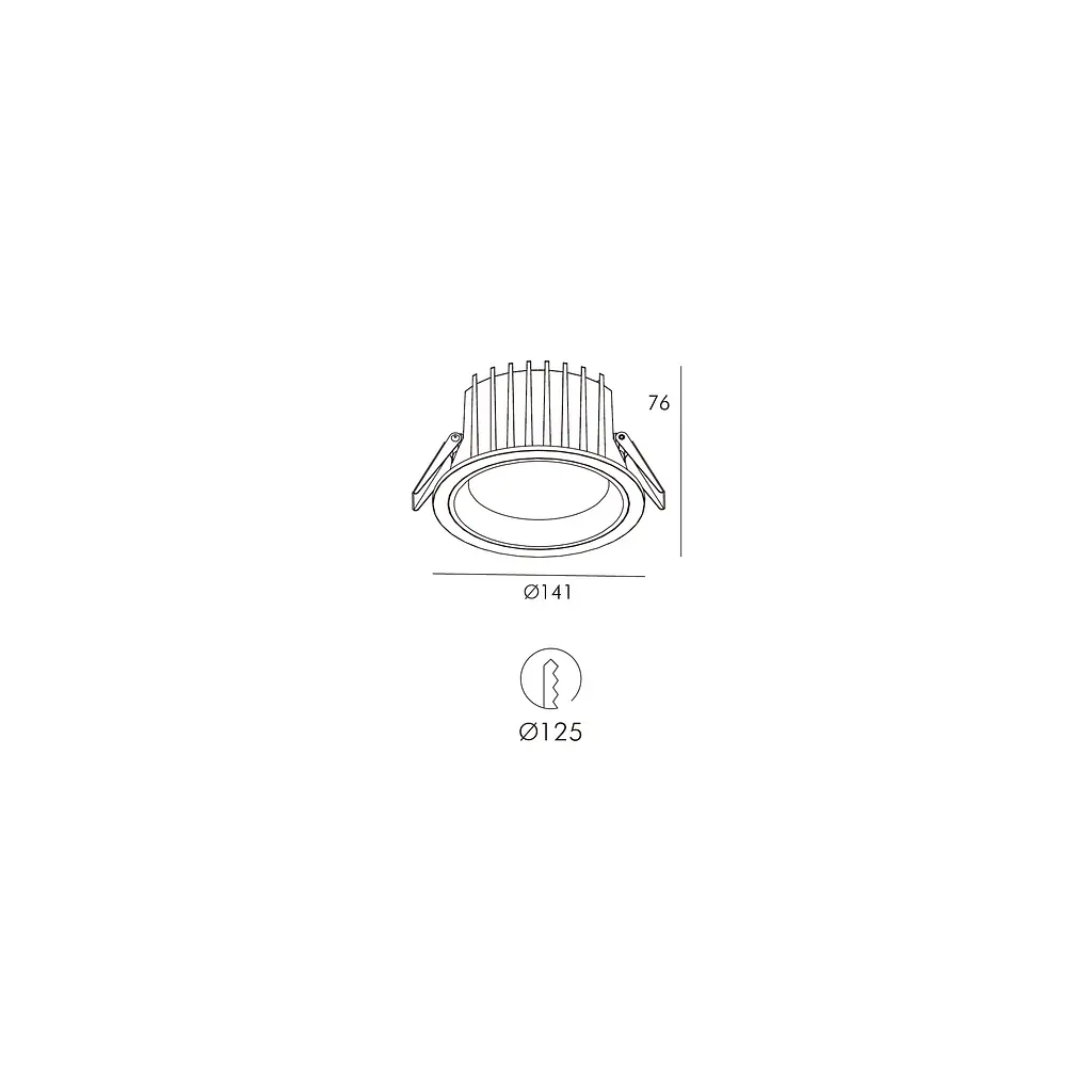 Точковий світильник Skarlat RDL73028-5 24W BK 4000K - фото 2