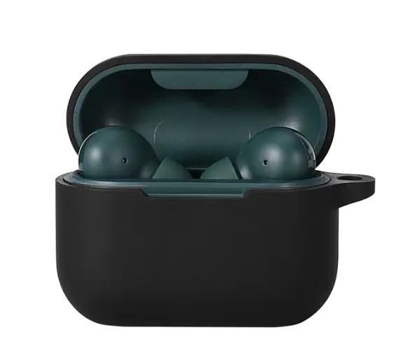 Чохол-накладка DK Silicone Candy Friendly з карабіном для Xiaomi QCY T10/T10 Pro/T11 (black) - фото 2