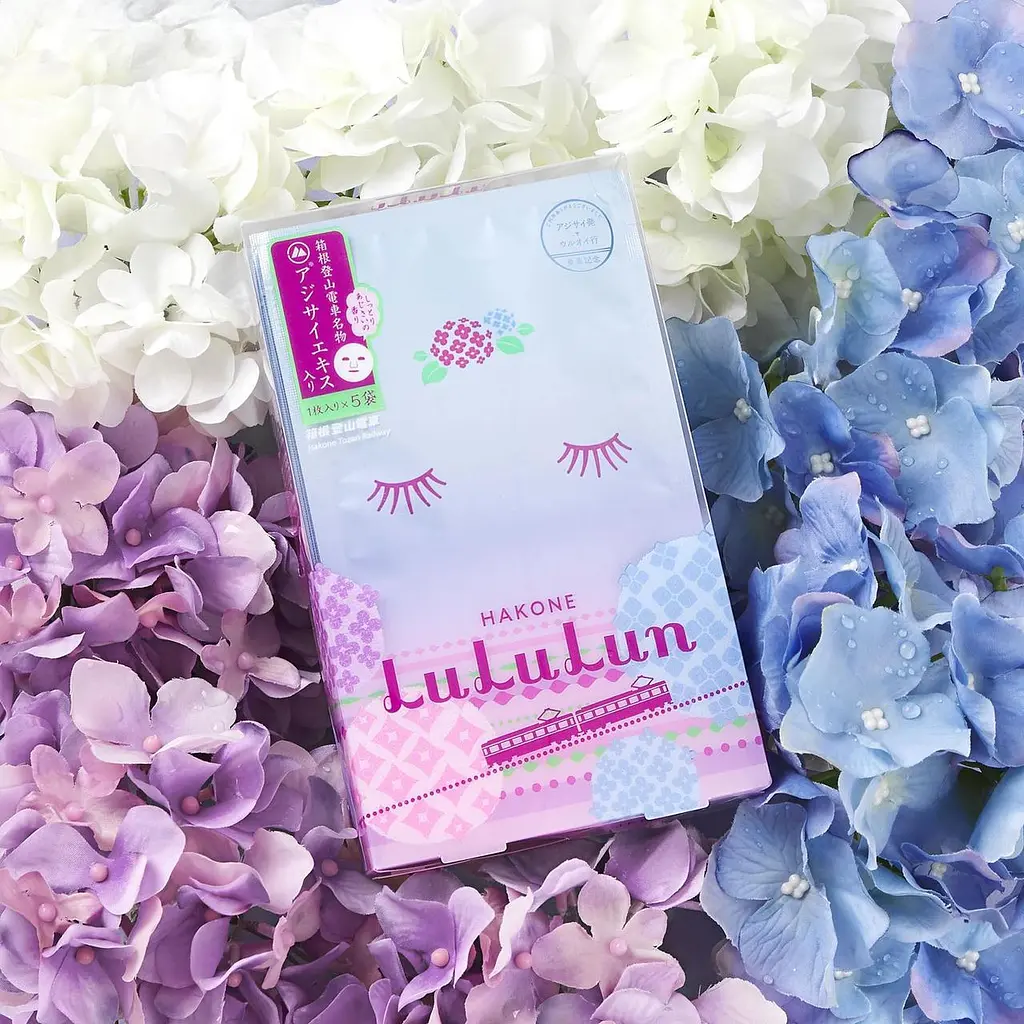 LULULUN Face Mask Hakone Hydrangea інтенсивно зволожуюча маска з екстрактом гортензії, 1 шт х 5 уп - фото 4