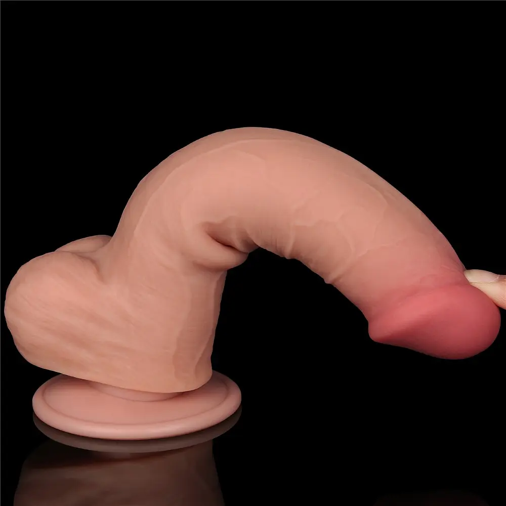 Фаллоимитатор Sliding-Skin Dual Layer Dong 8'' Flesh 20.8 см телесный - фото 10