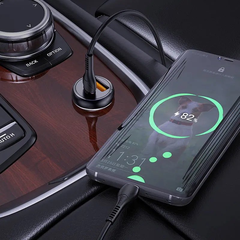 Автомобільний зарядний пристрій Hoco NZ5 Smooth Road PD30W + QC3.0 [110006] - фото 7