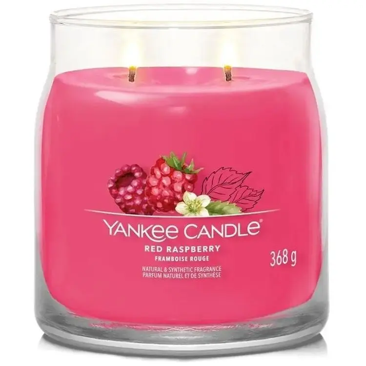 Свеча Yankee Candle Medium Red Raspberry Красная малина 368 г (1701386E) - фото 2